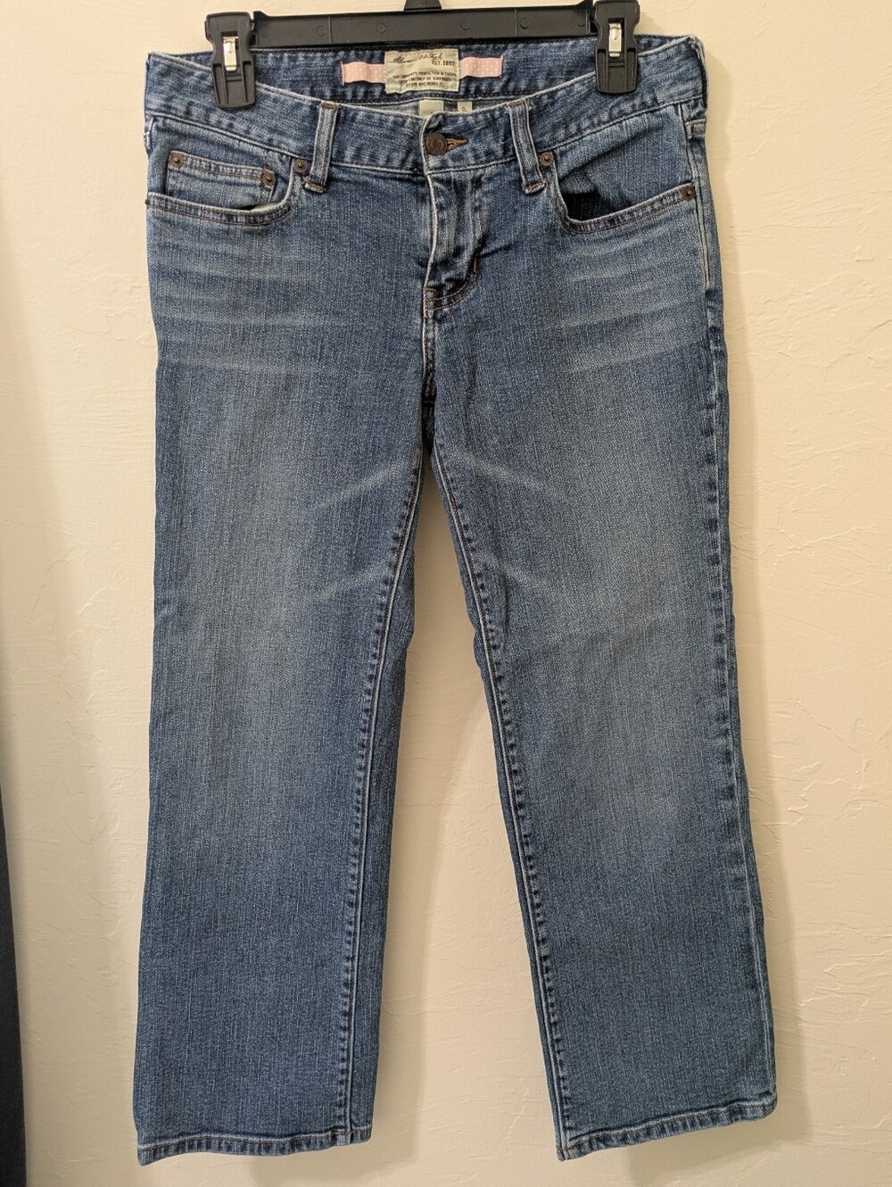 Abercrombie & Fitch Straight-Leg Ankle Jeans in Light/Medium Blue Wash